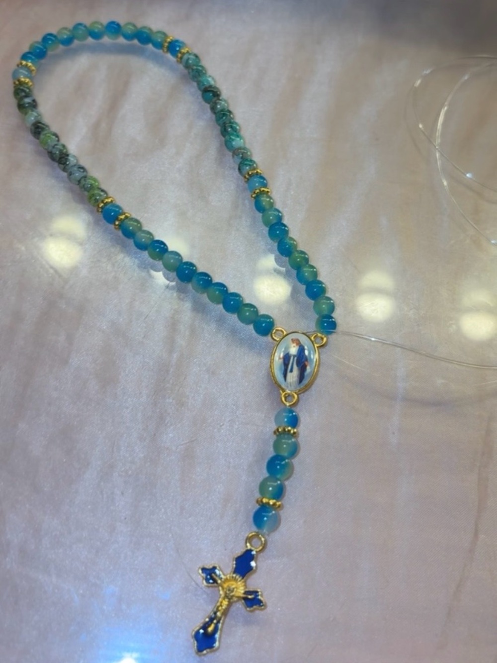 (EXAMPLES MUST ORDER CUSTOM) Rosary necklaces message for custom - Picture 3 of 3